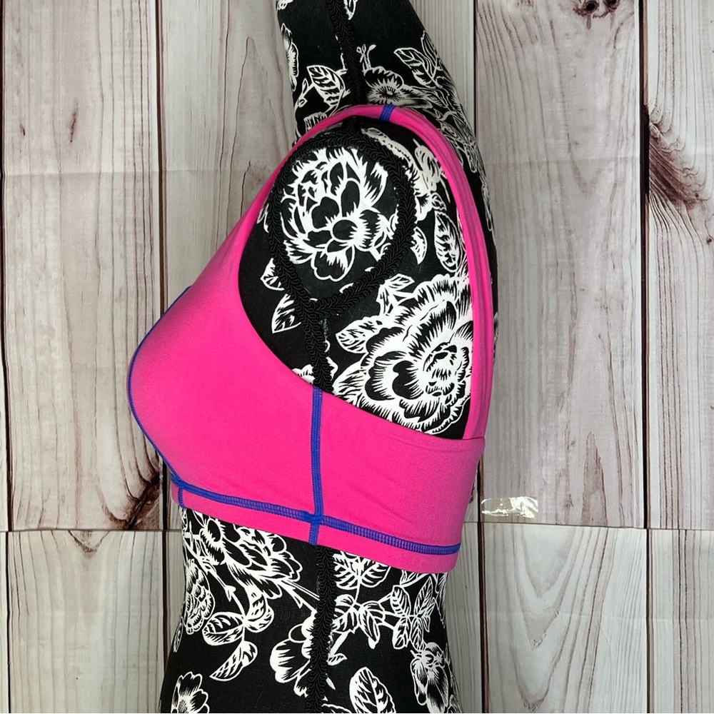 BuffBunny Vibrant Pink Bra with Blue Trim - Picture 6 of 7